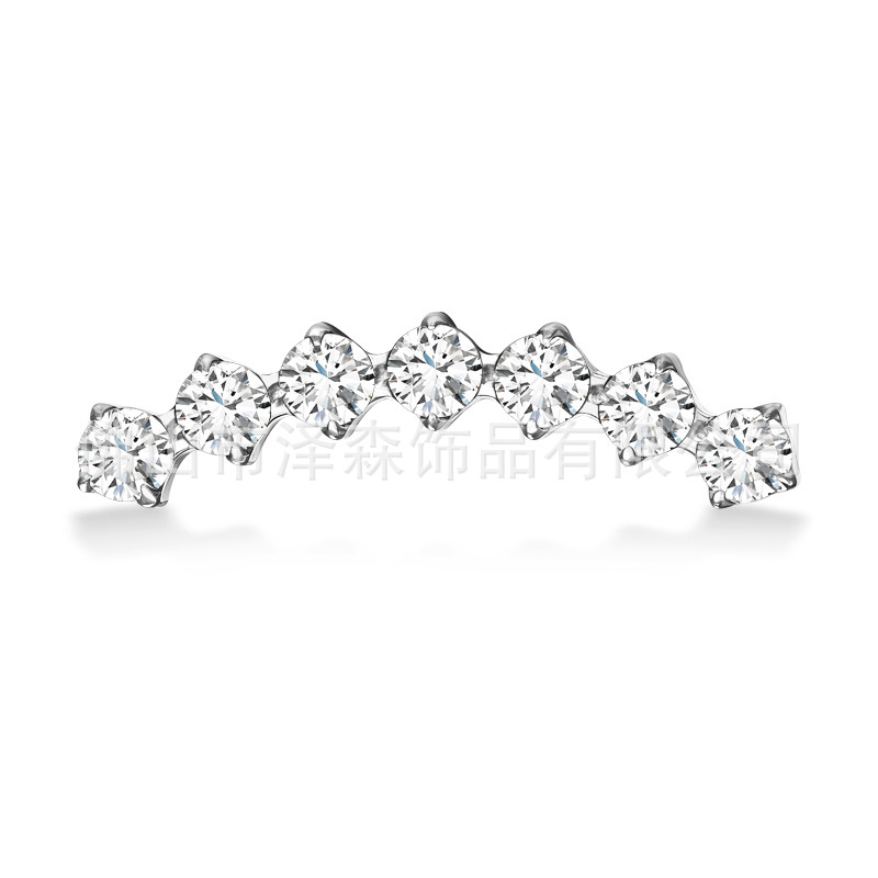 F136 Titanium Ear Studs with 5A Zirconia Cartilage Labret Lip Piercing Jewelry Seven-Stone detail image 7