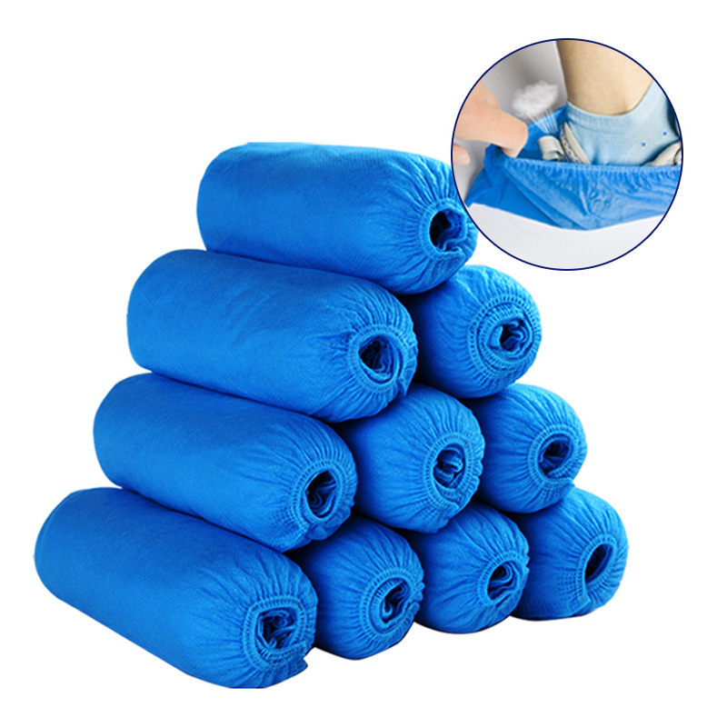 Cubierta de zapatos desechable, cubierta de pies impermeable antideslizante engrosada para interiores para el hogar, cubierta de zapatos no tejida transpirable a prueba de polvo para adultos al por mayor