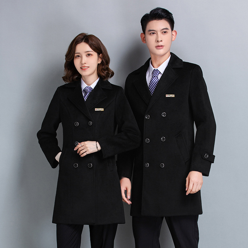 프로페셔널 모직 코트 남녀 겨울 호텔 4S 숍 모직 코트 케이스 필드 속성 판매 접수 작업 의류