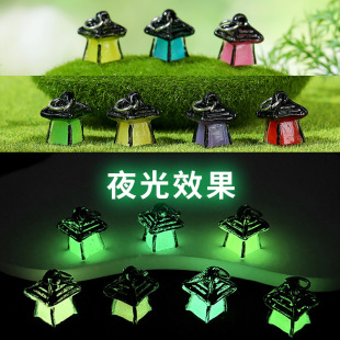 迷你夜光马灯微景观摆件 树脂工艺品多肉装饰小夜灯发光造景配件-阿里巴巴