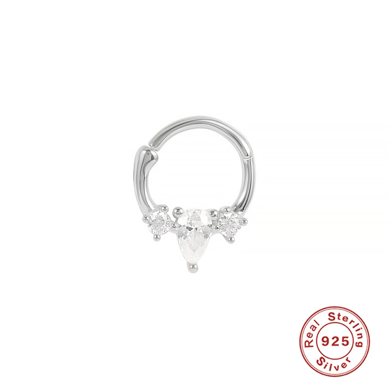 Серьги в тренде, брендовая пирсинг, серебро 925