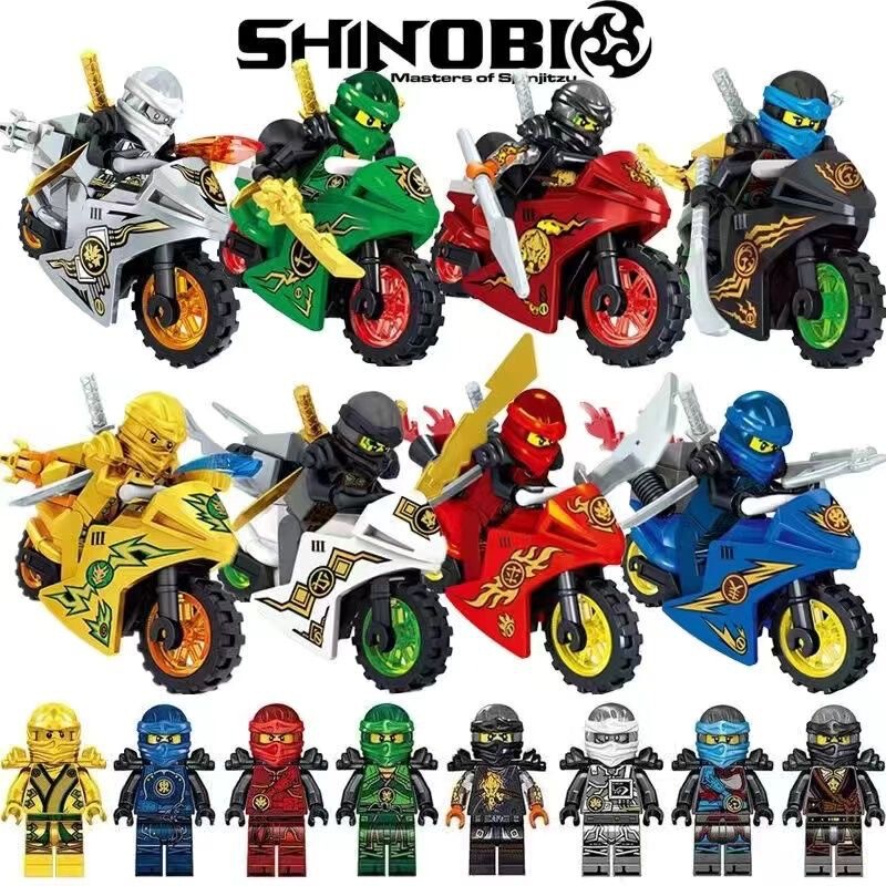 Children's Phantom Series Temple Boys' Motorcycle Building Blocks Lloyd Kai Kuo Figures with Weapons Toys Children's Phantom Series Temple Boys' Motorcycle Building Blocks Lloyd Kai Kuo Figures with Weapons Toys