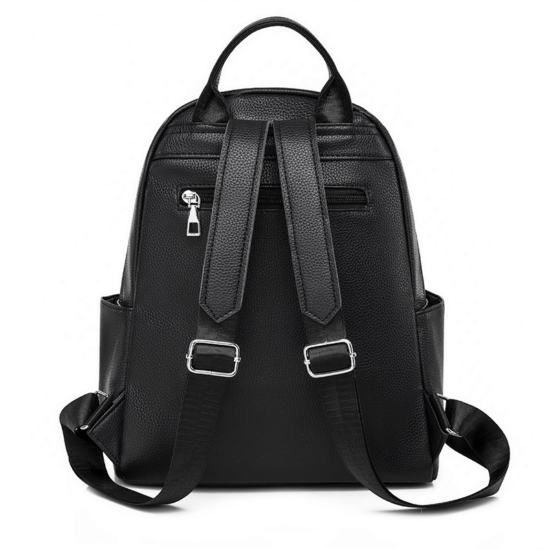 Mochila de gran capacidad para mujer 2024 nuevo estilo casual de cuero suave mochila retro viaje todo-fósforo mochila escolar al por mayor