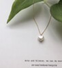 Cute three dimensional necklace from pearl, chain for key bag , Japanese and Korean, simple and elegant design