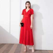 2025新款外贸原单浪漫晚礼服度假长裙晚装生日会日常司仪伴娘礼服