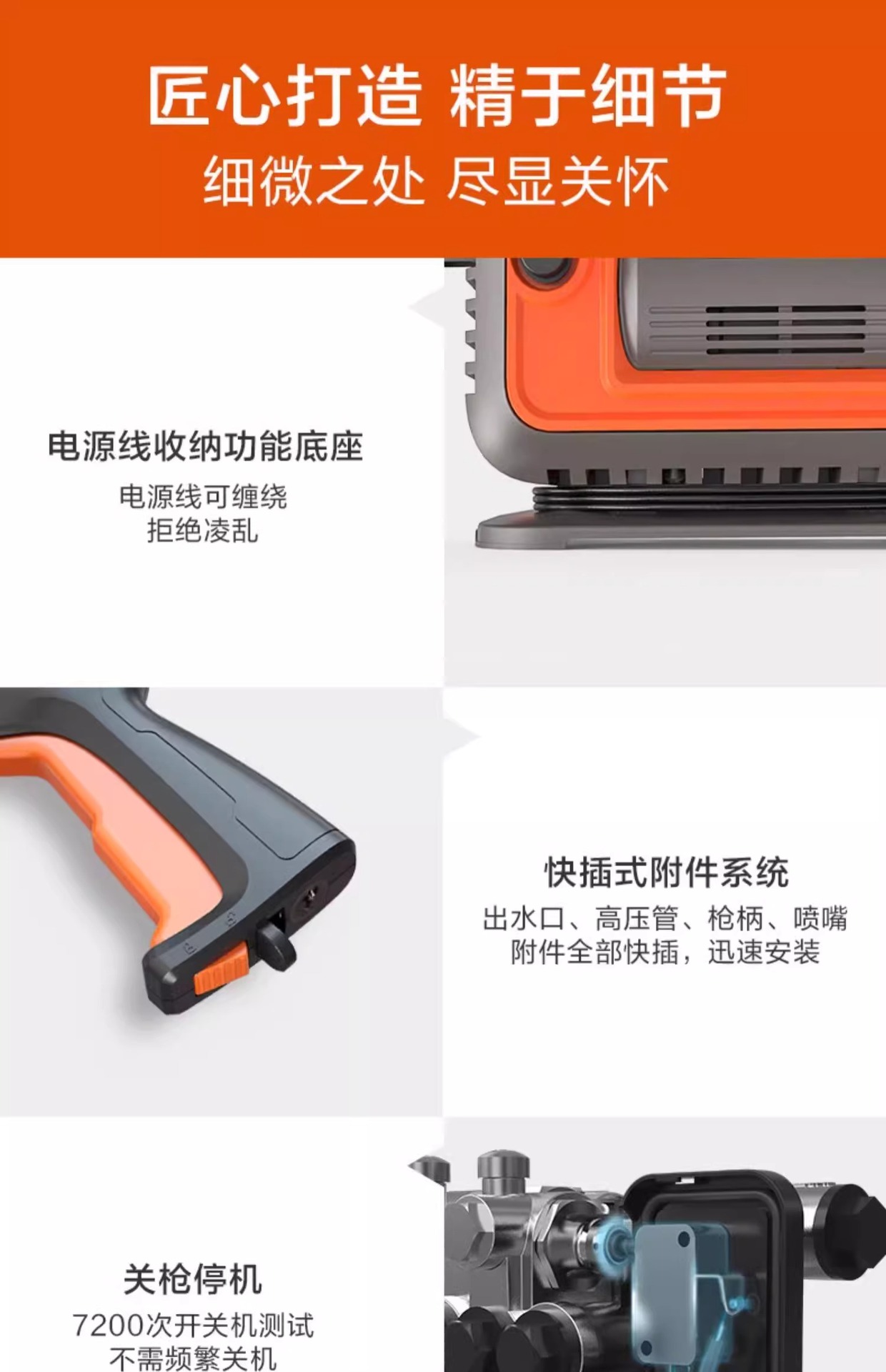 Yili 4280G/4280G-plus220v Household High Pressure Water Gun Car Wash High Power Powerful Portable Cleaning Machine