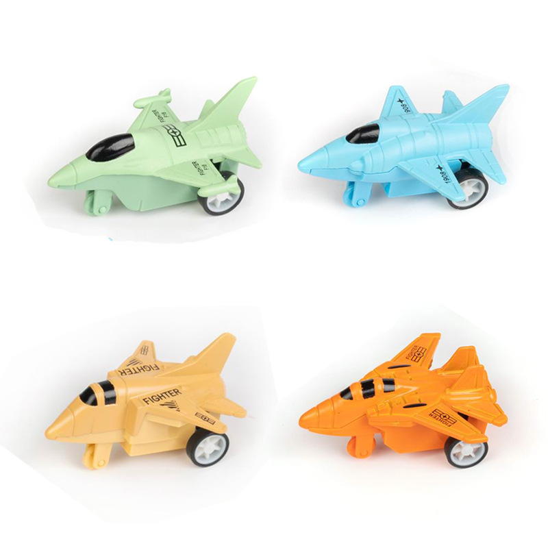 新品合金回力飞机 战斗机儿童玩具仿真模型卡通实色飞机钥匙扣挂