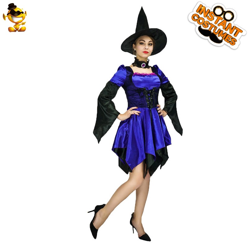 Halloween adulto bruja Cosplay traje del Partido de la mascarada cos etapa rendimiento ropa distribución al por mayor