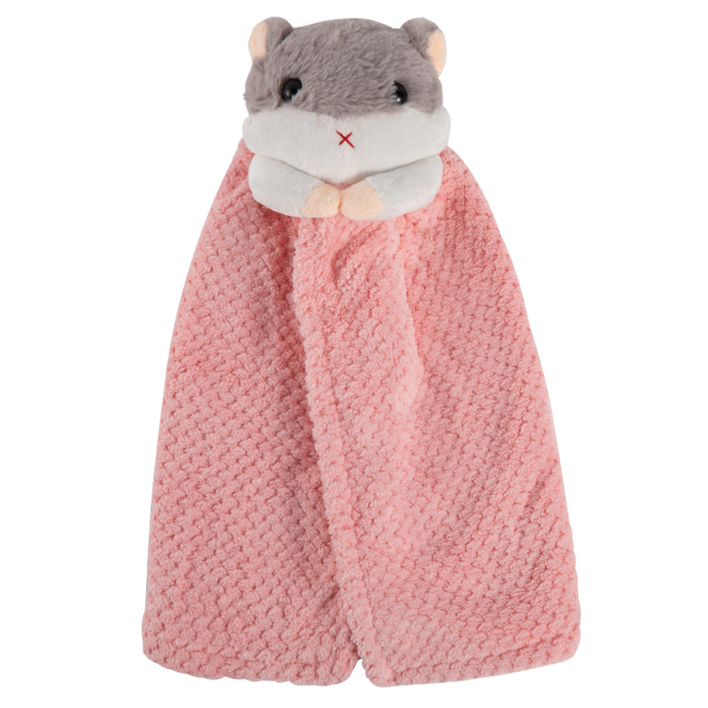 Hámster creativo toalla de mano colgando cocina toalla de mano absorbente engrosada hogar de secado rápido toalla de mano al por mayor