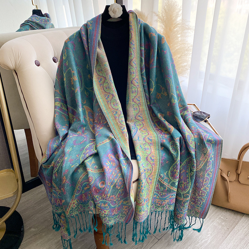 Chal de Jacquard de Imitación Cachemira Térmico para Primavera image 1