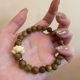 Wood Beaded Lotus Bracelet 2024 Girl's New Chinese Bracelet Zen Niche Vintage Bracelet Girlfriend