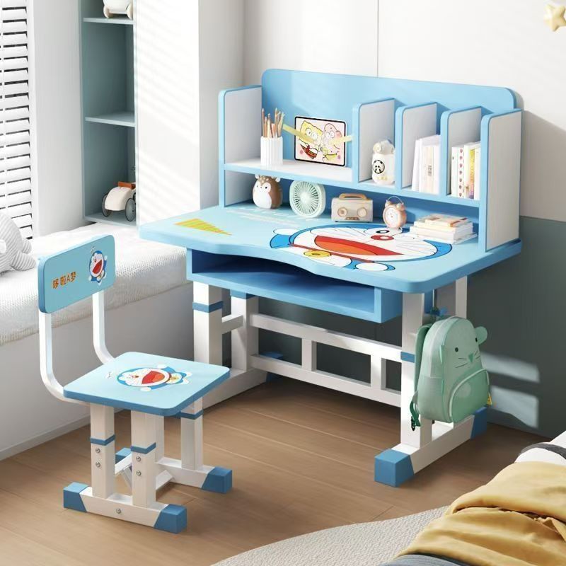 Children's Study Table Can Be Lifted and Lowered for Primary School Students' Homework Desk Writing Desk Table and Chair Set Boys and Girls Desks and Chairs