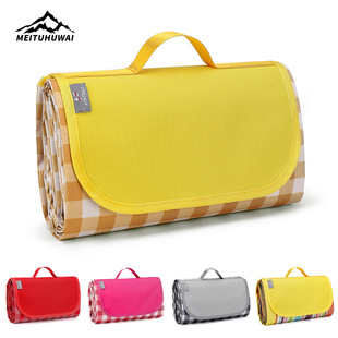 Picnic mat manufacturer in stock Oxford cloth outdoor picnic cloth waterproof picnic blanket moisture-proof mat spring outing beach mat cute