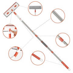 Cross-border Glass-Cleaning Gadget: Extendable, Spliceable Household Window Scraper with Snow-Resistant Nylon for Effortless Window Cleaning