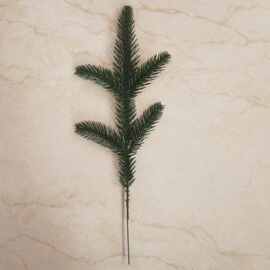跨境仿真植物圣诞五叉单面松枝 圣诞节花环装饰DIY礼盒花装饰松枝
