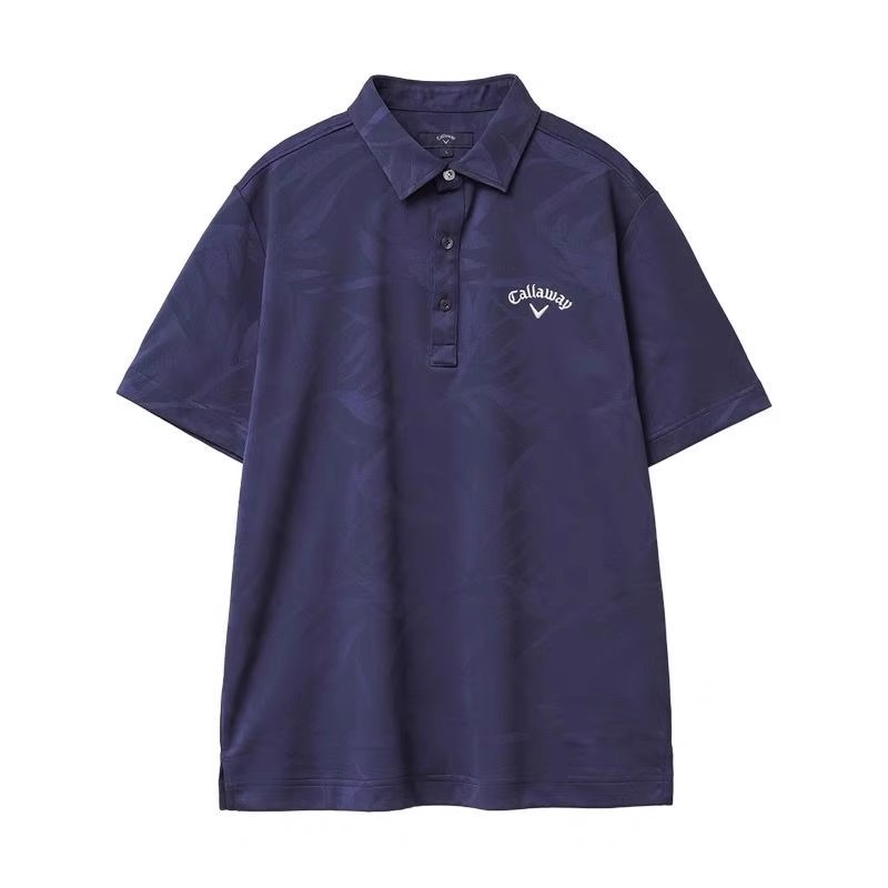 New 2025 Men's Breathable Elastic Top Outdoor Fashion Golf Short-sleeved T-shirt Quick-drying All-match Sportswear