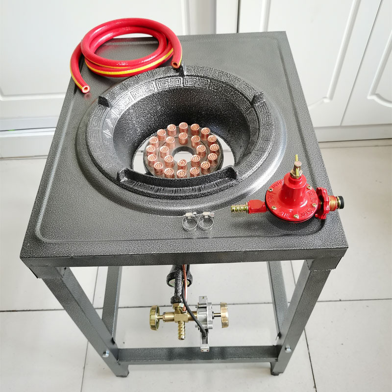 Estufa de fuego feroz Estufa de rejilla de gas natural de gas licuado comercial Estufa individual de gas Estufa de ahorro de energía doméstica de alta presión para restaurantes