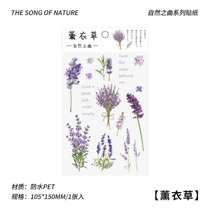 Cuenta de mano pegatinas para mascotas papel Net serie de sal roja Planta Fresca mano cuenta Material pegatinas decorativas retro flor DIY pegatinas