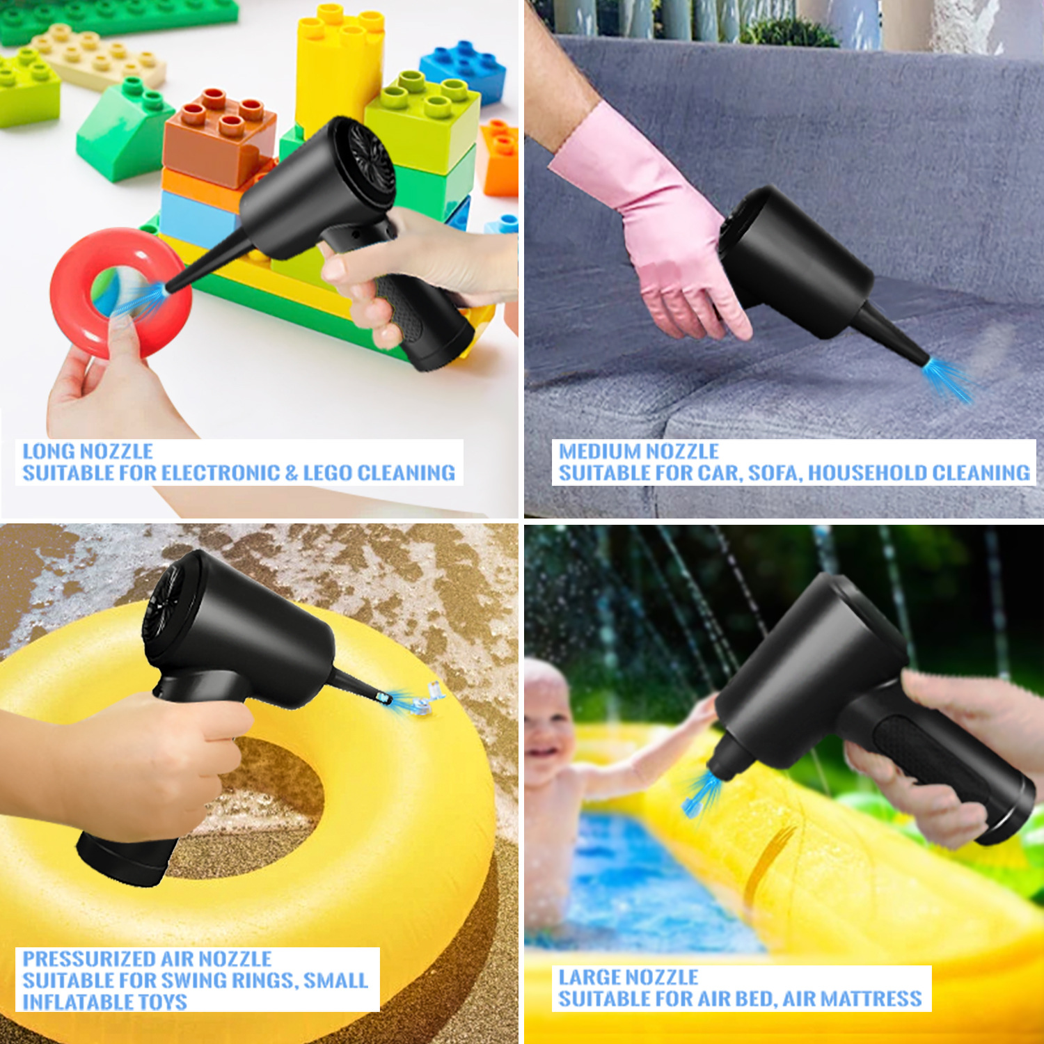Cross-border new product car vacuum cleaner high-power keyboard dust blower Wireless USB charging car handheld dust blower