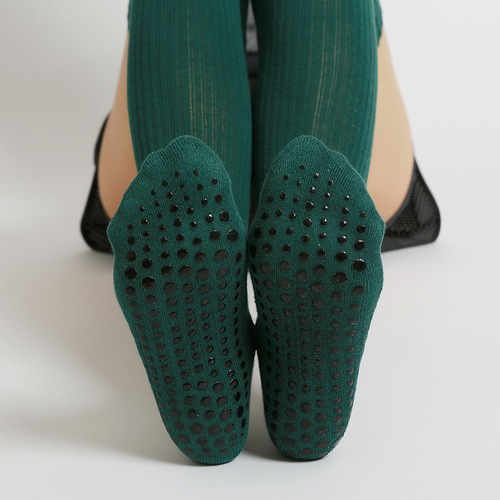 Over-the-knee yoga socks, anti-slip stockings, sports cotton solid color pressure socks, slimming Pilates socks, floor socks, dance socks