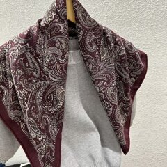 双面丝毛围巾女秋冬季真丝羊毛70方巾保暖两用女百搭气质空调护颈