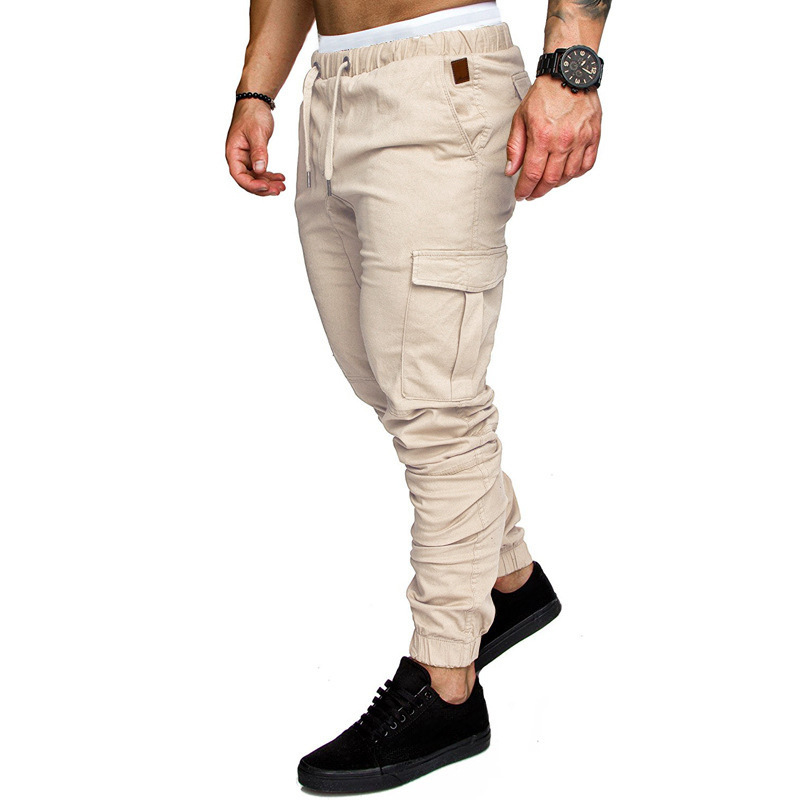 2025亚马逊爆款男士多口袋束脚款工装裤户外运动男长裤跨境专供