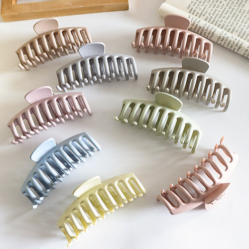 Summer Fresh Macaron Girl Large Hair Clip Shark Tail Clip French High-End Sensation Hair Clip for the Back of the Head
