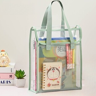 Cross-border vertical version thickened handbag file bag A4 waterproof student examination tutorial examination paper homework book storage bag