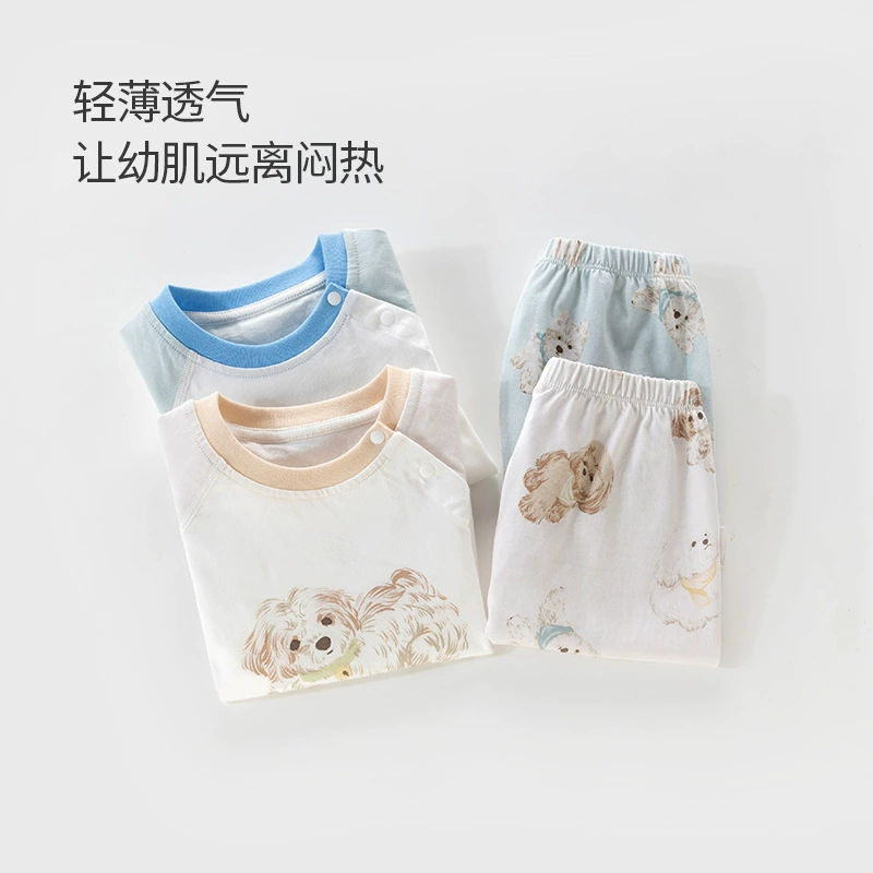 Children's summer thin set for men and women, cotton T-shirt girl's, shorts