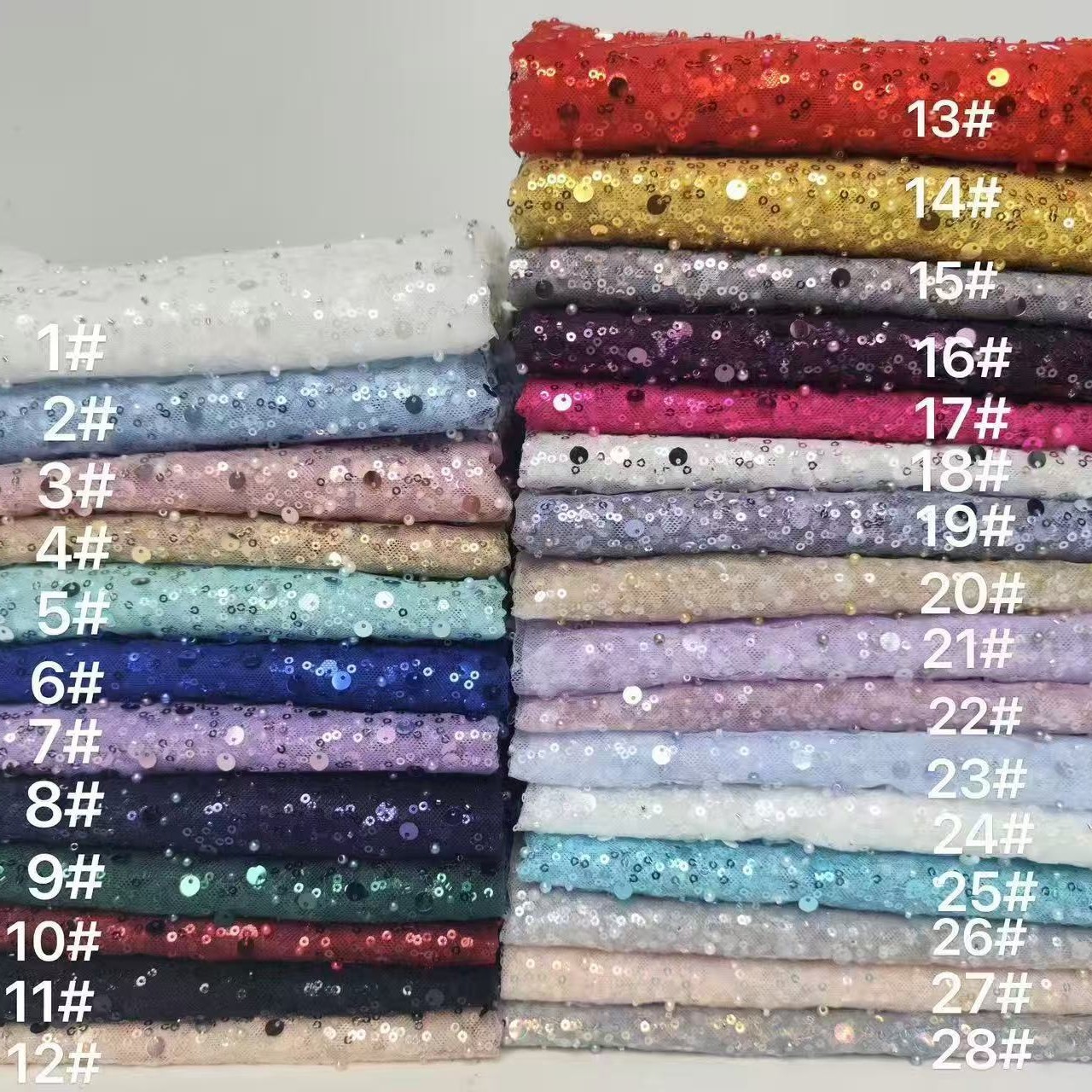 Bordado de tubo de cuentas con cuentas de espuma, tela bordada en color mágico, vestido de novia, tela de malla, tela de malla, bordado de lentejuelas, tela de traje de escenario