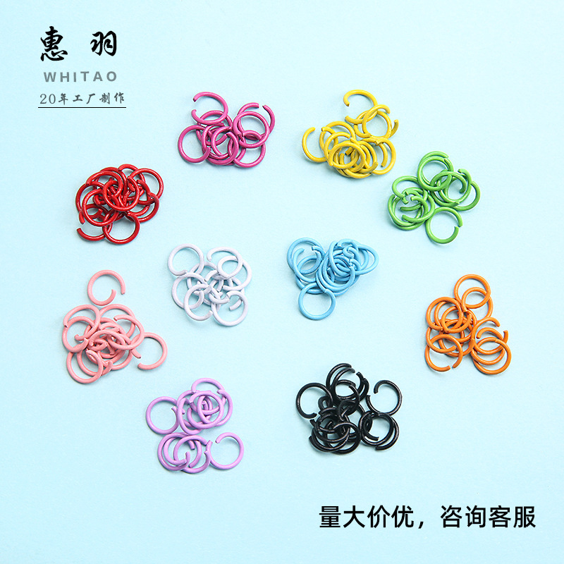in stock wholesale color paint iron ring jewelry accessories iron connection ring C ring opening small C connection ring opening ring in stock wholesale color paint iron ring jewelry accessories iron connection ring C ring opening small C connection ring opening ring