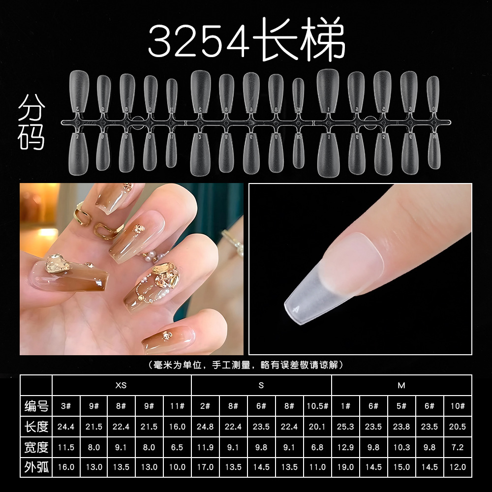 30 piezas de puntas de uñas transparentes, envasadas en tiras, no requieren limado, uñas semiadhesivas, uñas especiales para uñas artificiales hechas a mano.
