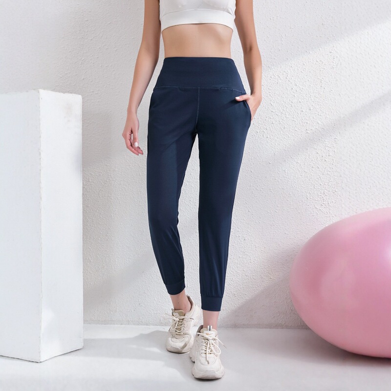 Brand logo yoga pants loose toe sports fitness pants running sports casual pants women Europe and the United States cross-border Brand logo yoga pants loose toe sports fitness pants running sports casual pants women Europe and the United States cross-border
