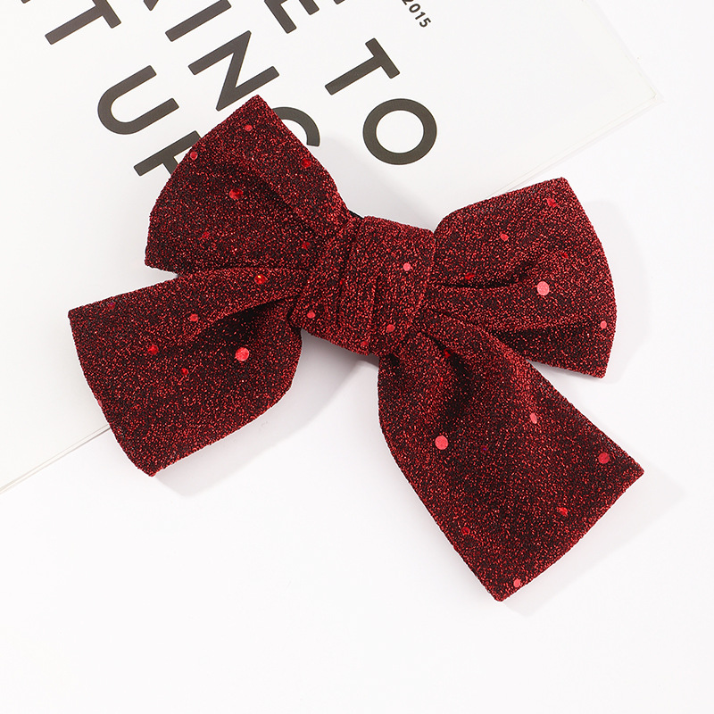 Korean New Cute Glitter Bow Clip display picture 8