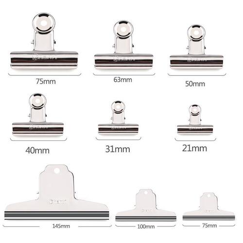 Creative Easy Ticket Steel Clip Office Supplies Large and Medium Size Financial Documents Small Clips Long Tail Clips Gold