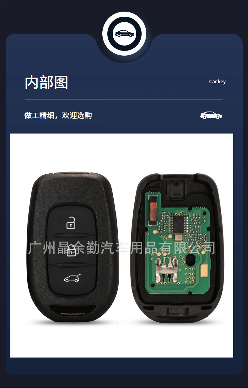 Remote Key 433mhz Chip pcf7961M 4A Chip for Renault 3 Button