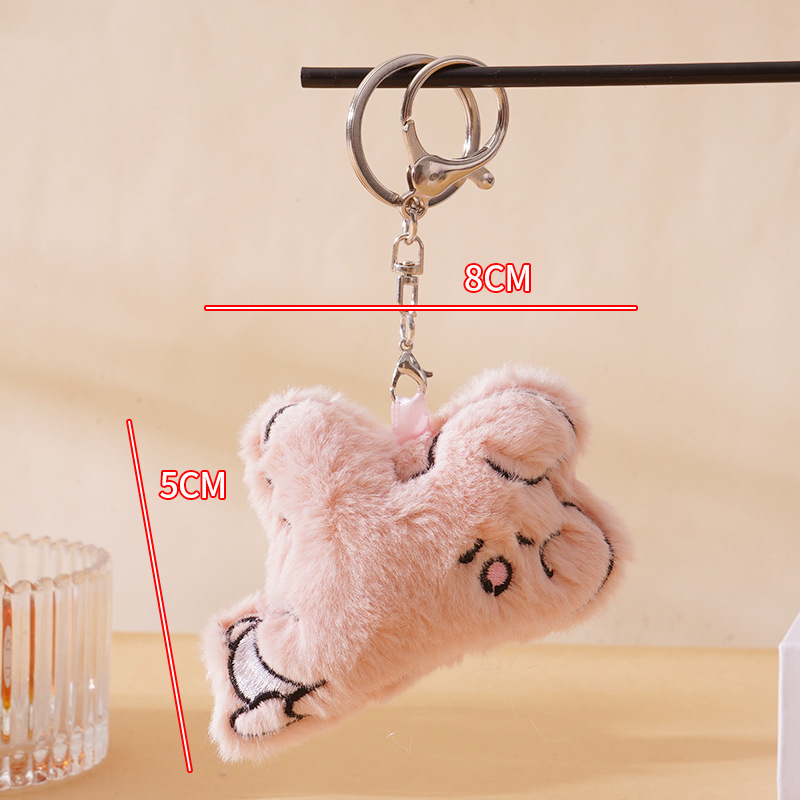 Cartoon plush doll sleepy bear pendant cute bag decoration accessories plush bear keychain pendant