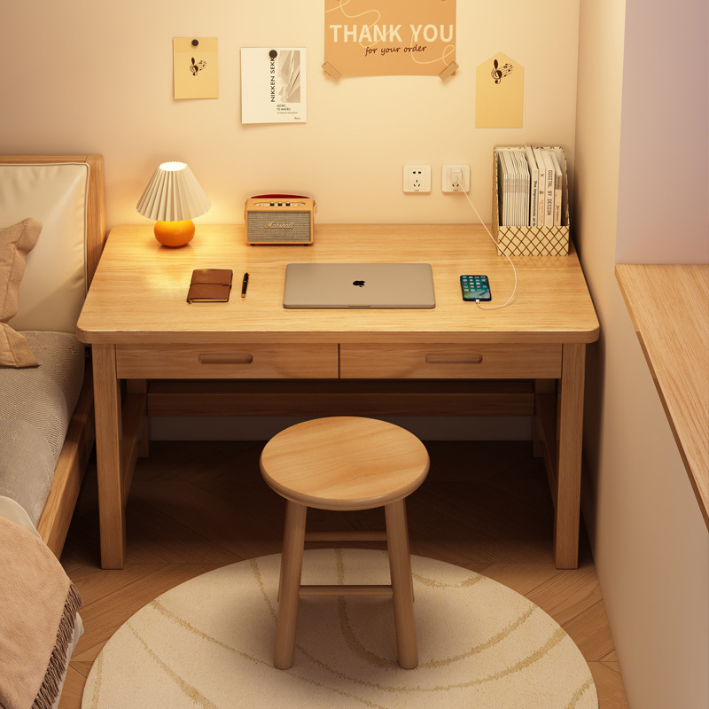 Mesa de lado de la cama de alquiler de escritorio de escritorio de estudio doméstico de escritorio de escritorio de computadora de dormitorio simple tabla de trabajo rectangular