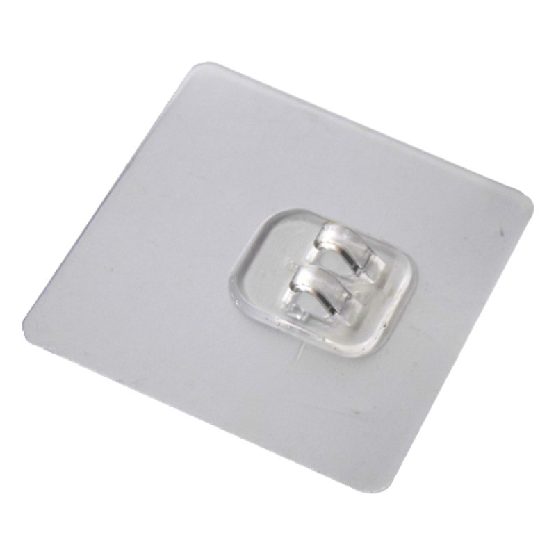 Gancho para toalla de papel tisú, gancho doble, fuerte, sin perforaciones, gancho adhesivo para ropa, baño, transparente, venta al por mayor, colgante de pared