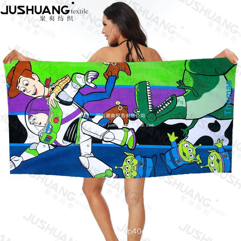 Buz Lightyear Beach Towel Bath Towel Wholesale Microfiber Laitu Digital Printing Portable Quick Drying Absorbent Amazon