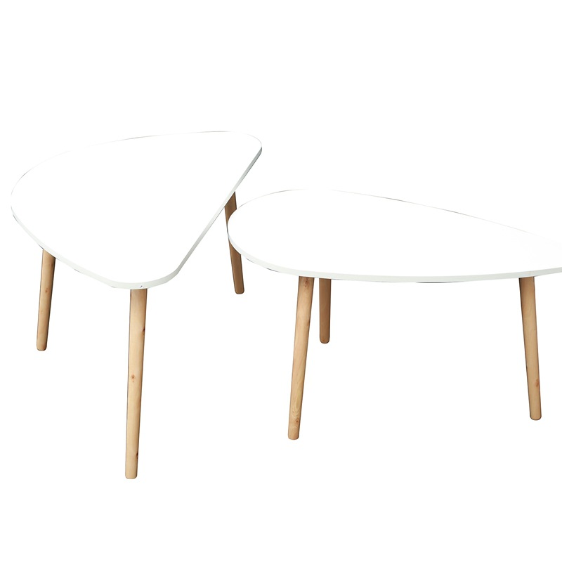 Mesa auxiliar de doble capa pequeña mesa de café simple pequeño apartamento mesa de gota de agua sala de estar mesa de café en casa sofá mesa auxiliar pequeña