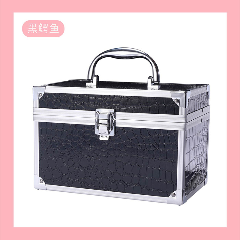 Juego profesional de orejas y masaje de pies KTV caja de herramientas práctica caja de cosméticos con espejo de doble capa abierta única caja de almacenamiento de pestañas de belleza