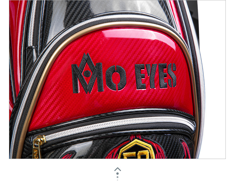 Túi golf PGM da pha lê thêu chống nước, nhẹ, đựng 13 gậy — Đen đỏ-đầu lâu, Xe đạp leo núi màu xanh trắng chi tiết 19