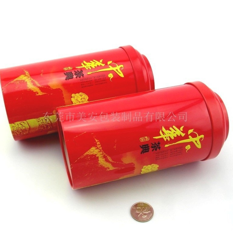 包装铁罐 茶叶铁罐 圆形铁罐 密气铁罐 含内盖铁罐包装