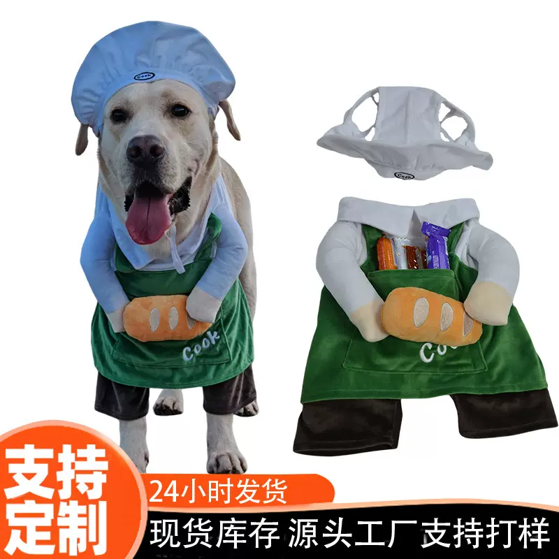 宠物厨师装直立装变身装搞怪装通用博美法斗金毛拉布拉多犬狗衣