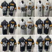2023 новые три поколения футболки с вышивкой Steeers Team 97 # HEYWARD 90 # WATT 2 # FIELDS
