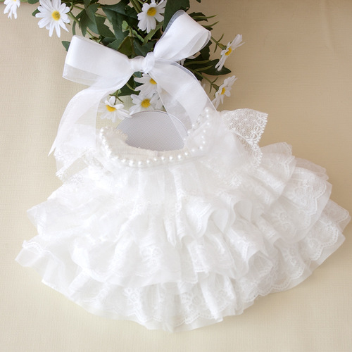 New Star Dew Baby Dress Pearl Chain White Wedding Dress Dress Up Stella Ballerina Rabbit Plush Doll Toy