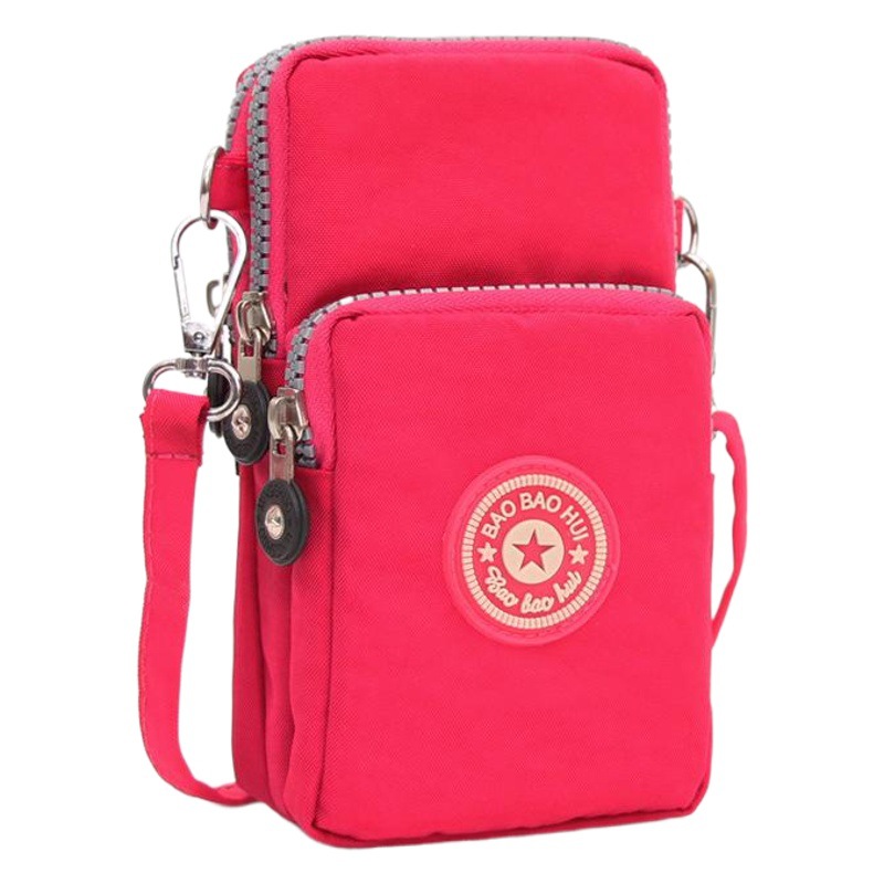 Wholesale New diagonal mobile phone bag Women's Small bag Fabric mobile phone bag neck vertical arm bag wrist change purse