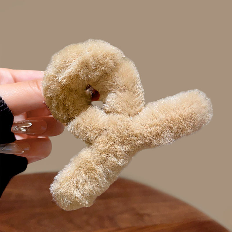 플러시 워드 클립 라이트 브라운-8cm