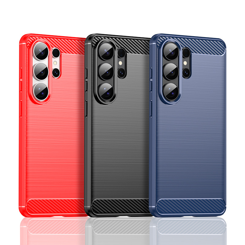 Suitable for Samsung Galaxy S26 Ultra Phone Case S26 Brushed Carbon Fiber Magnetic Suction